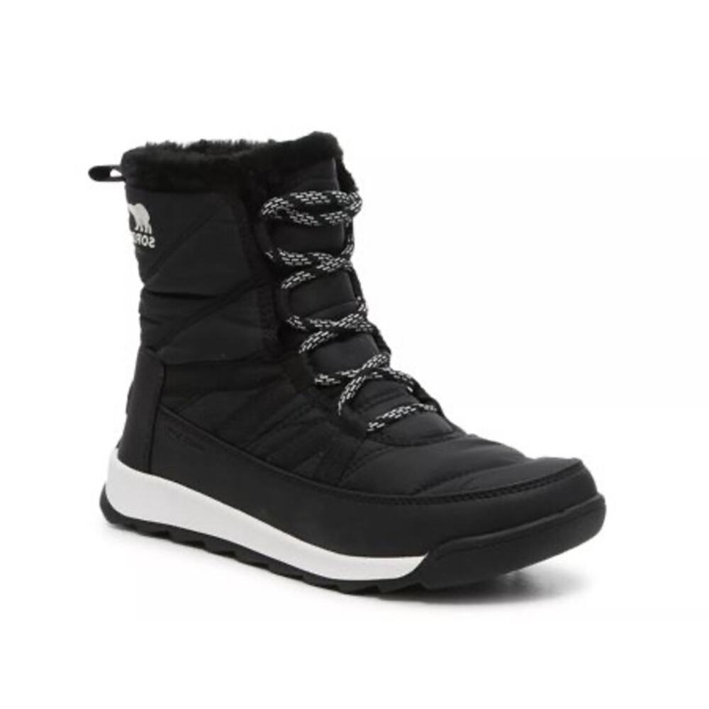 SOREL Whitney II Short Lace Snow Boots - Girls Black Size 3